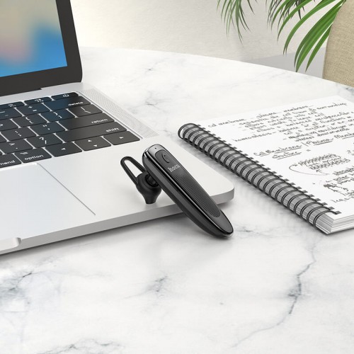 Блютуз-гарнітура HOCO Brightness business BT headset E60 |BT5.0, 10Hours| black