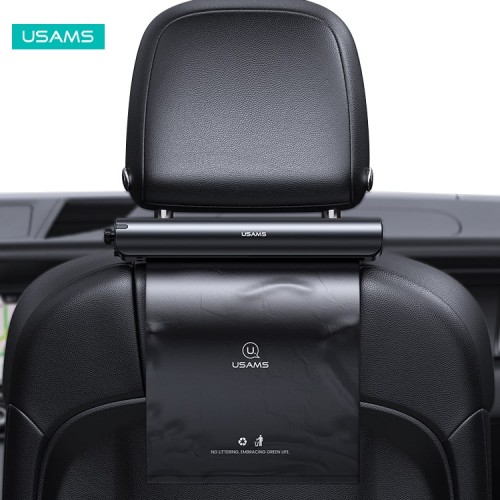 Кріплення для сміттєвих пакетів в авто USAMS Alloy Car Degradable Garbage Bag Dispenser Rack US-ZB192 black