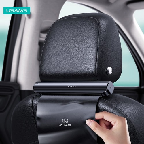 Кріплення для сміттєвих пакетів в авто USAMS Alloy Car Degradable Garbage Bag Dispenser Rack US-ZB192 black