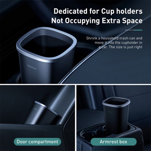 Мусорное ведро BASEUS Dust-free Vehicle-mounted Trash Can |TrashBag 3 roll/90pcs, 0.8L| |CRLJT-A01|