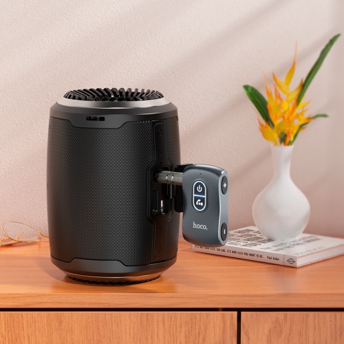 Аудіоадаптер універсальний HOCO Tour Car AUX BT Receiver E73 |BT5.0, TF, Mic, 10h| grey