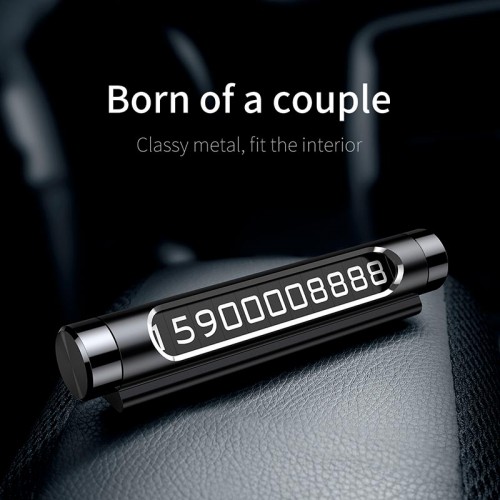 Візитка BASEUS на панель автомобіля Temporary Parking number Card (ACNUM-01) black