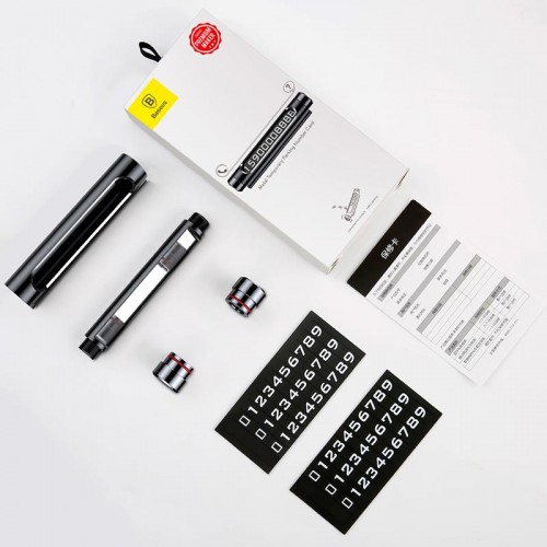 Візитка BASEUS на панель автомобіля Temporary Parking number Card (ACNUM-01) black