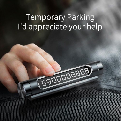 Візитка BASEUS на панель автомобіля Temporary Parking number Card (ACNUM-01) black