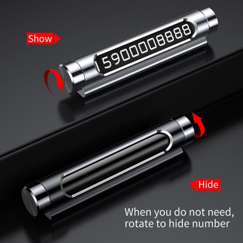 Візитка BASEUS на панель автомобіля Temporary Parking number Card (ACNUM-01) black