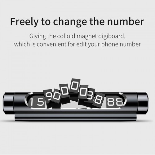 Візитка BASEUS на панель автомобіля Temporary Parking number Card (ACNUM-01) black