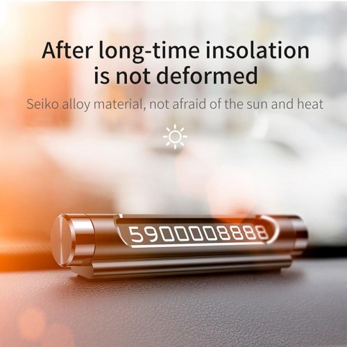 Візитка BASEUS на панель автомобіля Temporary Parking number Card (ACNUM-01) black