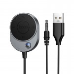 Аудіоадаптер універсальний HOCO Path car AUX BT receiver with cable E150 |BT5.4, 1.5m| grey