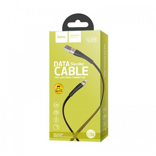 Кабель HOCO lightning Slender U39 |1,2m, 2.4A|