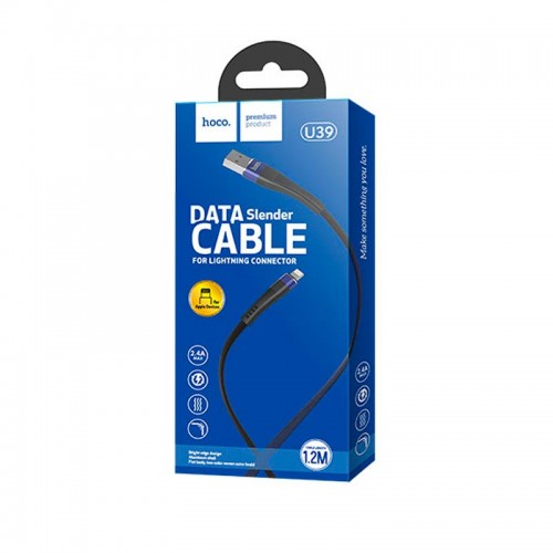 Кабель HOCO lightning Slender U39 |1,2m, 2.4A|