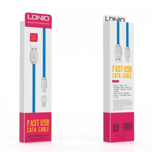 Кабель Lightning Ldnio XS-07A |1m, 2.1A| white