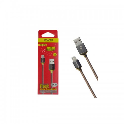 Кабель AWEI Lightning CL-25 |0.3m| grey