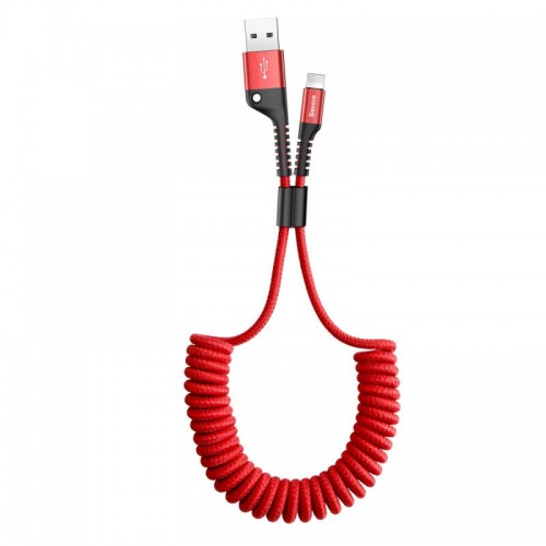 Кабель BASEUS Lightning Fish Eye Spring |3A. 1M| (CALSR-09) черный