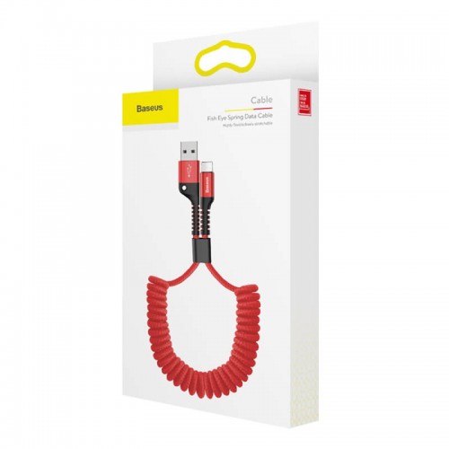 Кабель BASEUS Lightning Fish Eye Spring |3A. 1M| (CALSR-09) черный