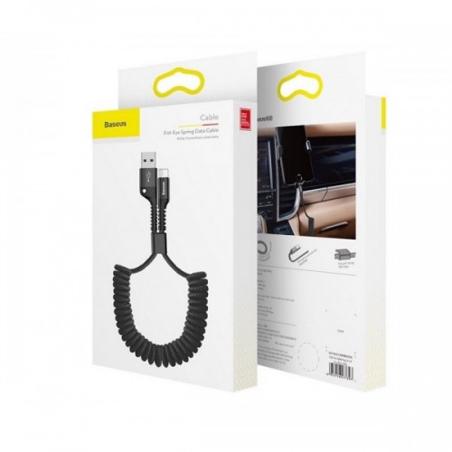 Кабель BASEUS Lightning Fish eye Spring |3A. 1M| (CALSR-09) black