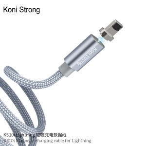 Кабель Koni Strong Lightning Магнітний KS10i grey