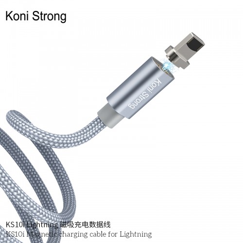 Кабель Koni Strong Lightning Магнітний KS10i grey
