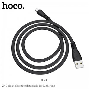 Кабель HOCO Lightning TPE Flat Noah X40 |1m, 2.4A|
