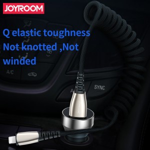 Кабель JOYROOM Lightning Nylon Waller Series Spring s-M391 |1.2m, 2.4A| black