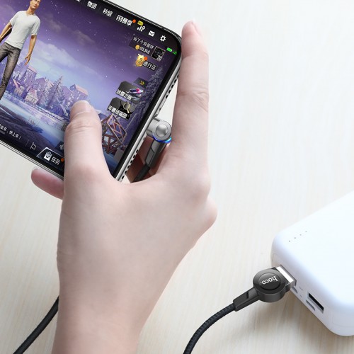 Кабель Hoco магнитный Lightning rotatable plug S8 |1.2m, 2.4A|