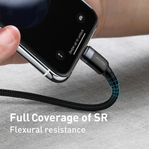 Кабель BASEUS Cafule Type-C to Lightning |18W/PD, 1m| (CATLKLF-G1) black