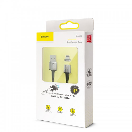 Кабель Liightning BASEUS магнитный Zinc |2.4A, 1M|
