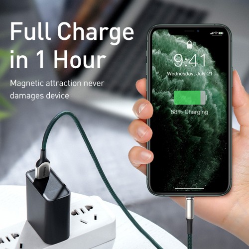 Кабель Baseus Lightning Zinc Magnetic (Charging) |1m, 2A| purple