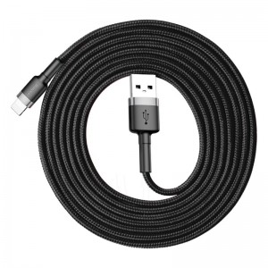 Кабель Lightning BASEUS cafule |1.5A, 2M| (CALKLF-CV3) black-grey