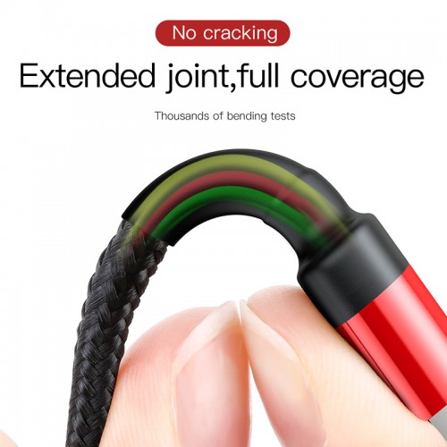 Кабель BASEUS Lightning Cafule (special edition)|1m, 2.4A| (CALKLF-G91) black-grey