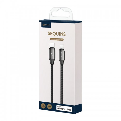 Кабель Baseus Type-C to Lightning BMX Sequins Mfi certified |1.2,18W/2.4A, PD| (CATLLP-A01)