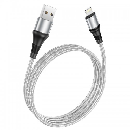 Кабель Hoco Lightning Excellent charging data cable X50 |1m, 2.4A| grey