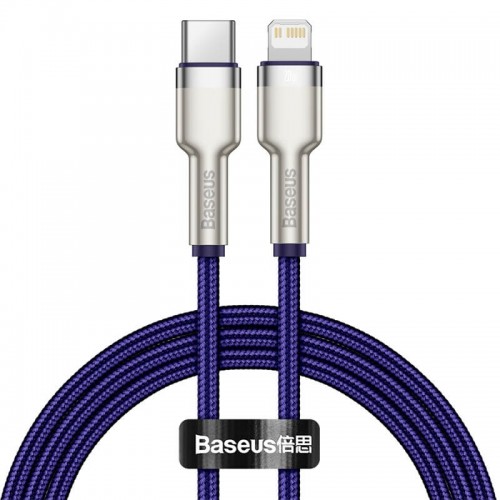 Кабель BASEUS Type-C to Lightning Cafule Series Metal Data Cable |1M, 20W, PD| (CATLJK-A05) white