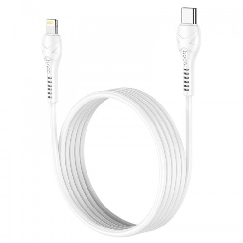 Кабель Hoco Type-C to Lightning Trendy PD charging data cable X55 |1m, 3A, 20W| white