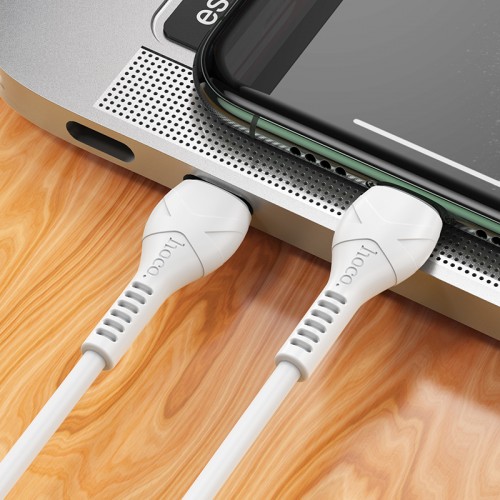 Кабель Hoco Type-C to Lightning Trendy PD charging data cable X55 |1m, 3A, 20W| white