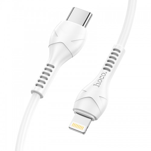 Кабель Hoco Type-C to Lightning Trendy PD charging data cable X55 |1m, 3A, 20W| white