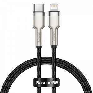 Кабель BASEUS Type-C to Lightning Cafule Series Metal Data Cable |0.25M, 20W, PD| (CATLJK-01)
