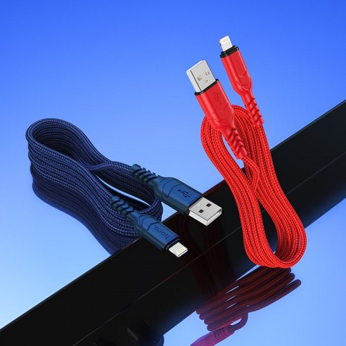 Кабель Hoco Lightning Victory charging data cable X59 |1m, 2.4A| blue