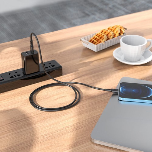 Кабель Hoco Type-C to Lightning Fortune PD fast charging data cable X62 |1m, 3A, 20W| white