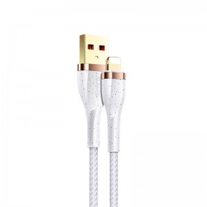 Кабель Usams Lightning Aluminum Alloy Charging & Data Cable US-SJ487 U64 |1.2m, 2A| white