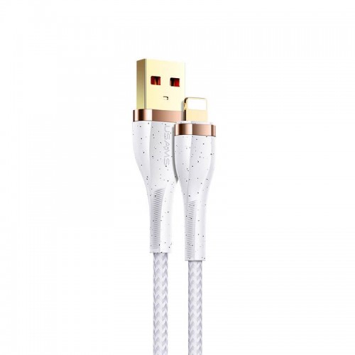 Кабель Usams Lightning Aluminum Alloy Charging & Data Cable US-SJ487 U64 |1.2m, 2A| white