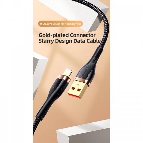 Кабель Usams Lightning Aluminum Alloy Charging & Data Cable US-SJ487 U64 |1.2m, 2A| white