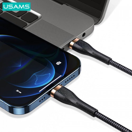 Кабель USAMS Type-C To Lightning PD Fast Charging & Data Cable US-SJ489 U64 |1.2m, 20W| black