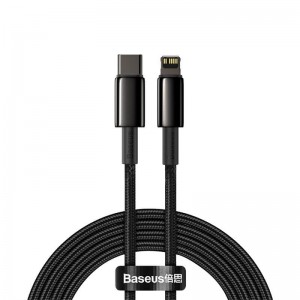 Кабель BASEUS Type-C to Lightning Tungsten Gold Fast Charging |2m, 20W, PD| (CATLWJ-A01)