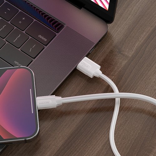 Кабель BOROFONE Lightning Harmony silicone charging data cable BX55 |1m, 2.4A| black