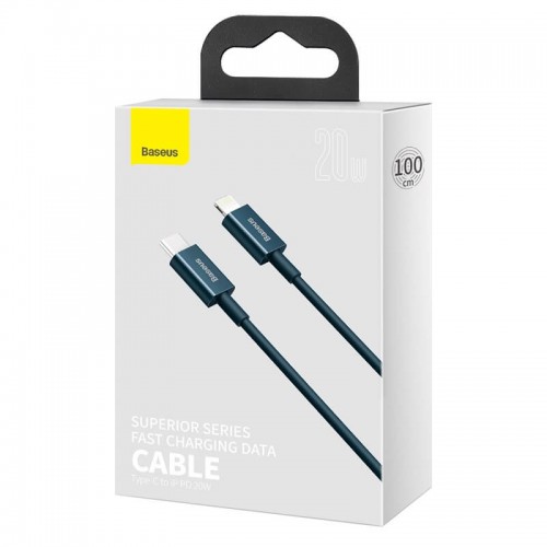 Кабель BASEUS Type-C to Lightning Superior Series Fast Charging Data Cable |1m, 20W| (CATLYS-A03) black