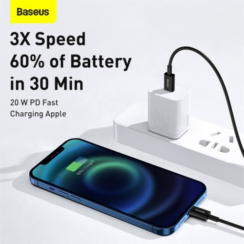Кабель BASEUS Type-C to Lightning Superior Series Fast Charging Data Cable |2m, 20W| (CATLYS-C03) blue
