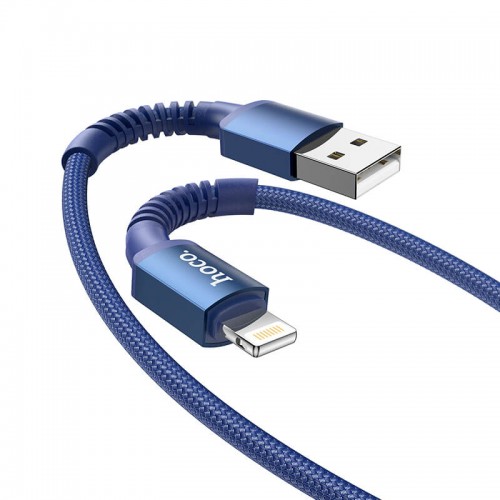 Кабель Hoco Lightning Especial charging data cable for X71 |1m, 2.4A| blue