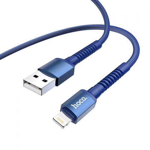 Кабель Hoco Lightning Especial charging data cable for X71 |1m, 2.4A| blue