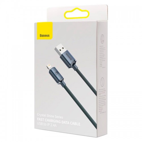 Кабель Baseus Lightning Crystal Shine Series |2M, 2.4A| (CAJY000101) black