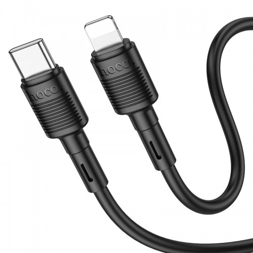 Кабель Hoco Type-C to Lightning Victory PD charging data cable X83 |1m, 20W| black
